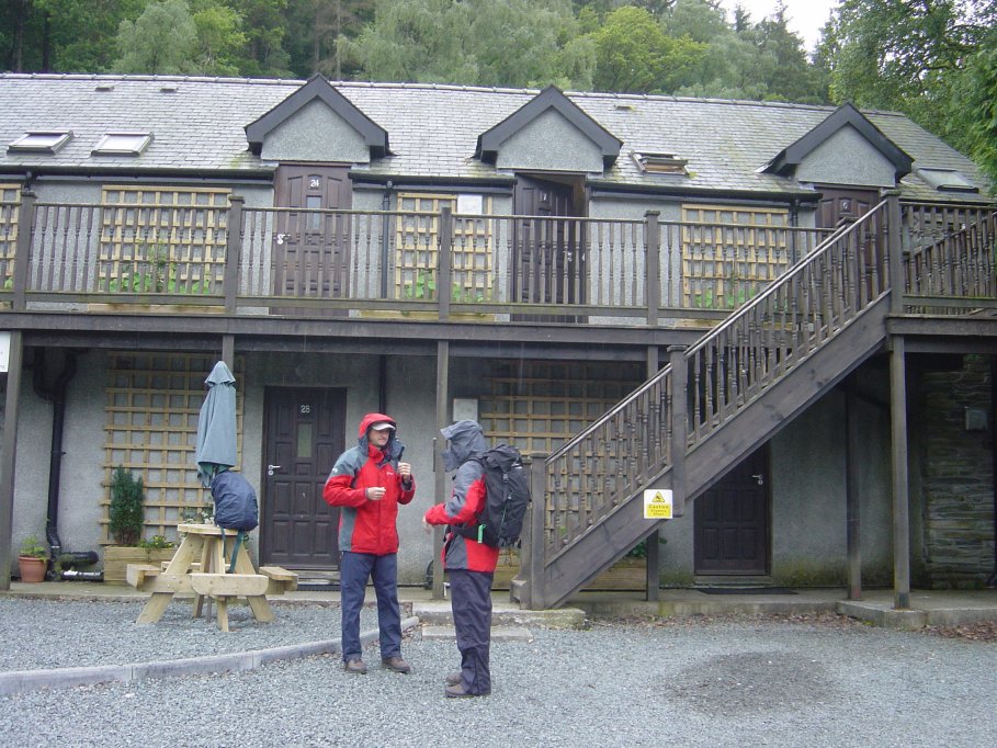 The rain has started